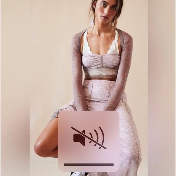 Free People Shape of you lilac lace 2 piece skirt set - Picture 3 of 11